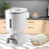 MERIGLARE Rice and Grain Storage Container, Measurable Rice Dispenser, Gray view 4