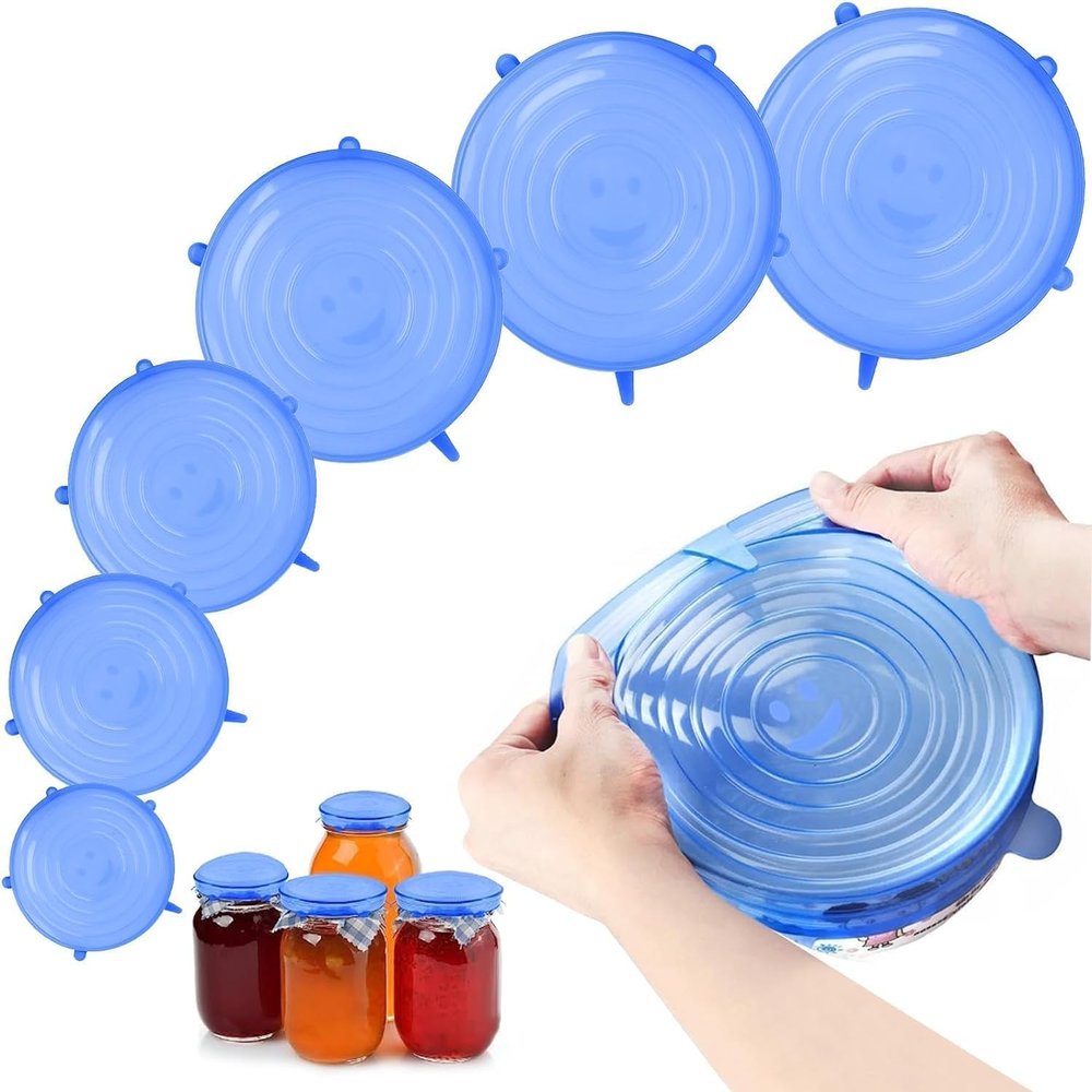 AKONE Expandable Silicone Lid Set, 6 Pieces