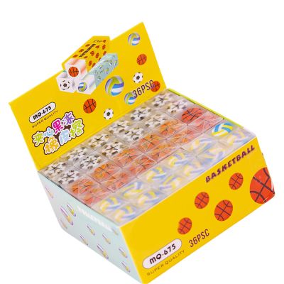 32/36-Piece Cute Animal Pencil Erasers, Fruit and Soccer Designs