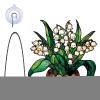 Lily of the Valley Window Decor, Artificial Flower Pot view 1