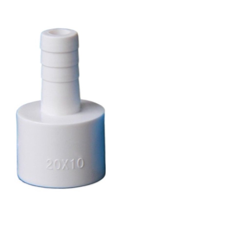 PVC Hose Barb-to-Socket Adapter, 16 mm Hose Barb x 20 mm Socket OD