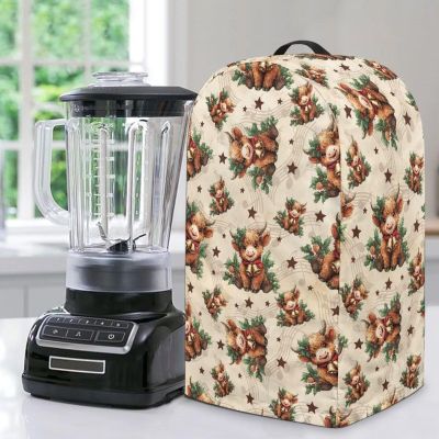 ZIATUBLES Christmas Highland Cow Sheet Music Print Stand Mixer Cover