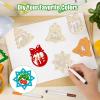 Wooden Christmas Tree Ornaments - 40 Pcs DIY Decoration view 3