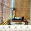 Reed Roller Blind for Windows and Patios, Natural Black Lines view 3