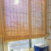 Reed Roller Blind for Windows and Patios, Natural Black Lines view 4