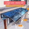 Aluminum Awning with Transparent Polycarbonate Rain Cover for Windows, Terraces, and Balconies view 2