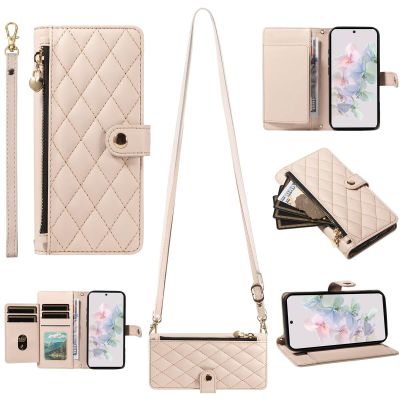 Miagon Crossbody Phone Case with Zipper, Card Holder and Strap for Xiaomi POCO X7 Pro