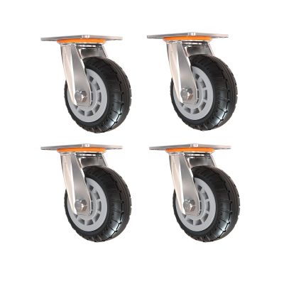 YPAPBHT Quiet Heavy-Duty Universal Rubber Caster Wheel, 6 in