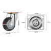 YPAPBHT Quiet Heavy-Duty Universal Rubber Caster Wheel, 6 in view 2