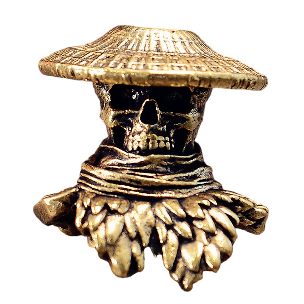 Unique Swordfighter Skull Metal Bead Pendant