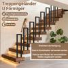 Ansobea 65 cm U-Shaped White Stair Handrail, Indoor/Outdoor, 2-Piece view 2