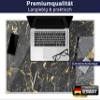 Acrylic Desk Mat, Black Marble with Gold, 60 x 40 cm view 2