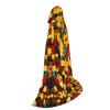 HDSKFNS Colorful Brick-Print Hooded Cloak, Black, Medium view 2
