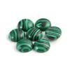 HDJSDB 10-Piece Natural Stone Cabochons, Round, 4/6/8/10/12 mm, for DIY Jewelry Making, Malachite, 12 mm view 1