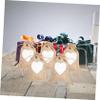 VALICLUD 25-Piece Linen Drawstring Gift Bags with Heart Pattern view 3