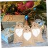 VALICLUD 25-Piece Linen Drawstring Gift Bags with Heart Pattern view 4