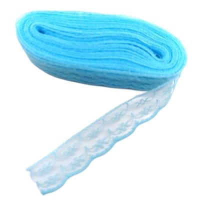 DQZRTUECA Lace Trim, 2.3 cm Wide, 9.1 m, Multicolor, for Wedding Dresses and Crafts, 4 Pieces (Sky Blue Lace)