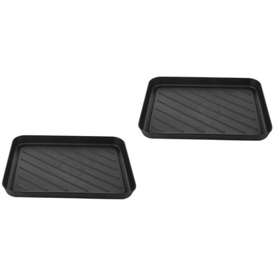 Tofficu 2-Pack Plastic Shoe Trays for Car Trunk and Home