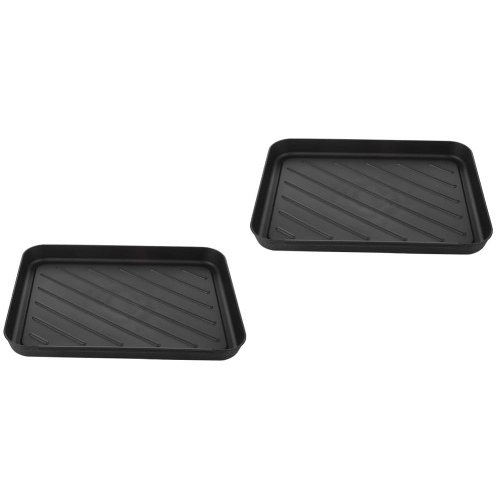 Tofficu 2-Pack Plastic Shoe Trays for Car Trunk and Home