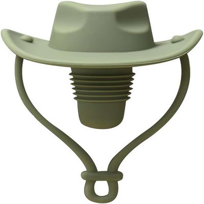 Green Silicone Wine Stopper, Cowboy Hat Shape
