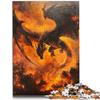 2000-Piece Puzzle for Adults, Black Dragon in Flames, 70 x 100 cm, Ages 14+ view 2