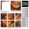 2000-Piece Puzzle for Adults, Black Dragon in Flames, 70 x 100 cm, Ages 14+ view 3