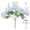 LIJUCAI Artificial Rose Bouquet for DIY Wedding, Garden and Home Decor (Purple) view 3