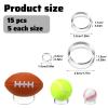 TIESOME 3 Size 15 Piece Acrylic Ball Holders view 2