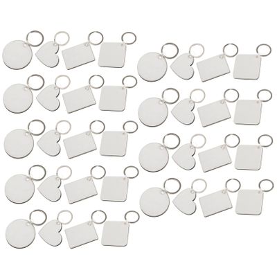 Artibetter 36-Piece Sublimation Blank Metal Keychain Blanks
