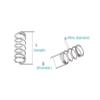 XIAONIYI 10-Pack 304 Stainless Steel Compression Springs, Shock Absorbing, Precision, Strong Rebound, 1.2 mm Diameter (60 mm, 7 mm) view 3