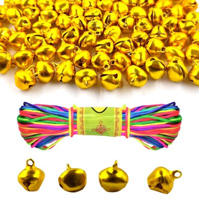 150 Pack Metal Bells with Colorful String