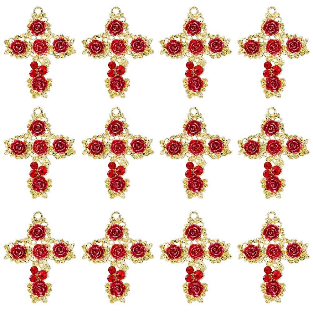 DICOSMETIC 12-Piece Gothic Cross Charms