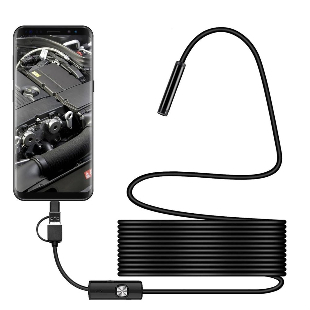 TOPBATHY Waterproof Endoscope Camera with USB, Micro USB and Type-C Cable for Android Smartphones