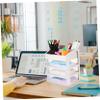 Three-Tier White Plastic Desk Drawer Organizer view 2