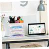 Three-Tier White Plastic Desk Drawer Organizer view 3