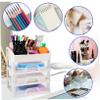 Three-Tier White Plastic Desk Drawer Organizer view 4