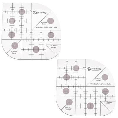 DICOSMETIC Curved Corner Ruler - 2 Pack