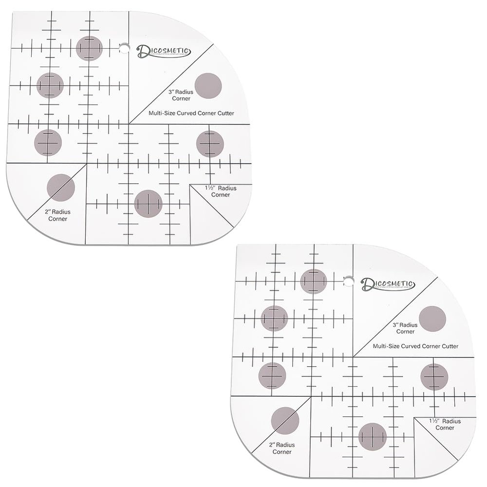 DICOSMETIC Curved Corner Ruler - 2 Pack
