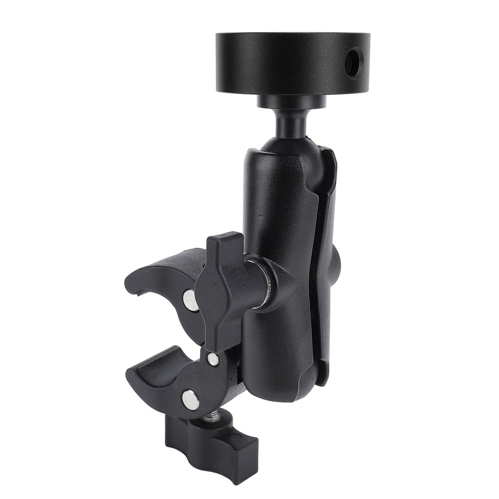 Pongnas RV Ladder Pole Mounting Kit, Adjustable Clamp Mount, Mini Mount for RVs, Trailers and Yachts, Black