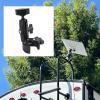 Pongnas RV Ladder Pole Mounting Kit, Adjustable Clamp Mount, Mini Mount for RVs, Trailers and Yachts, Black view 2