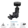 Pongnas RV Ladder Pole Mounting Kit, Adjustable Clamp Mount, Mini Mount for RVs, Trailers and Yachts, Black view 4