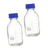 PRETYZOOM 2-Piece 500 mL Glass Reagent Bottles with Blue Caps view 1