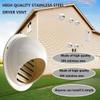 Generic Round Stainless Steel Ventilation Grille 70–200 mm, Exhaust Vent Cover with Backdraft Damper, Beige, 160 mm view 2