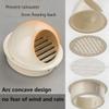 Generic Round Stainless Steel Ventilation Grille 70–200 mm, Exhaust Vent Cover with Backdraft Damper, Beige, 160 mm view 4