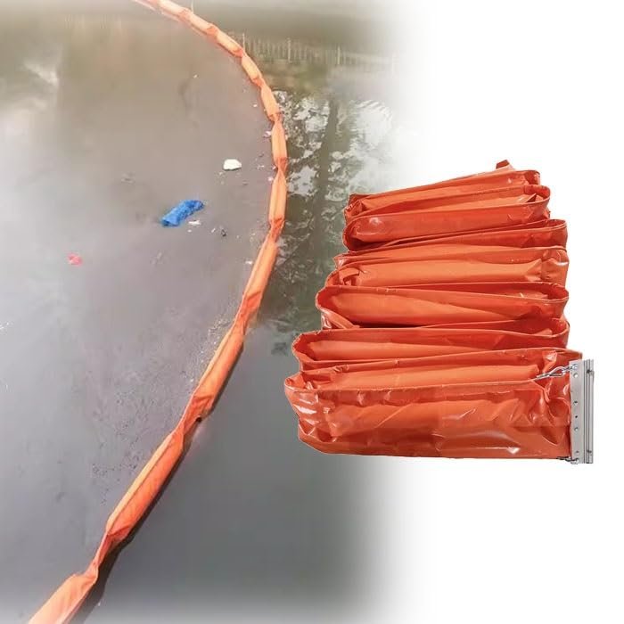 Floating Oil Containment Boom, PVC, 1.1 × 10 m