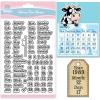 GLOBLELAND Calendar Clear Stamps for Scrapbooking view 1