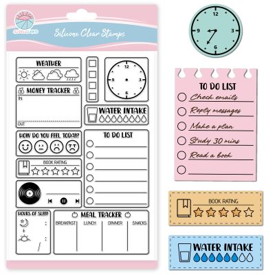 GLOBLELAND Diary Symbols Transparent Stamp