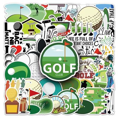 Stakee Artoon Golf Stickers, 50 pcs