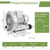 WANGYYDS 550 W Single-Phase Regenerative Blower, 85 CFM, High-Pressure Industrial Vacuum Pump view 2