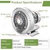 WANGYYDS 550 W Single-Phase Regenerative Blower, 85 CFM, High-Pressure Industrial Vacuum Pump view 3